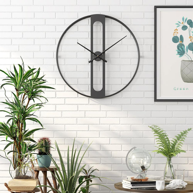 Futuristische Wandklok Goud Minimalistisch Design