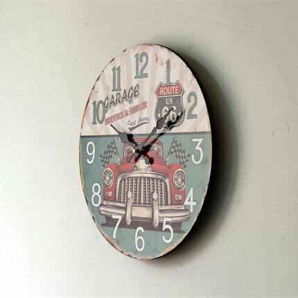Vintage Route 66 garage wandklok