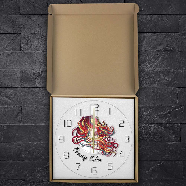 Moderne wandklok voor de kapsalon