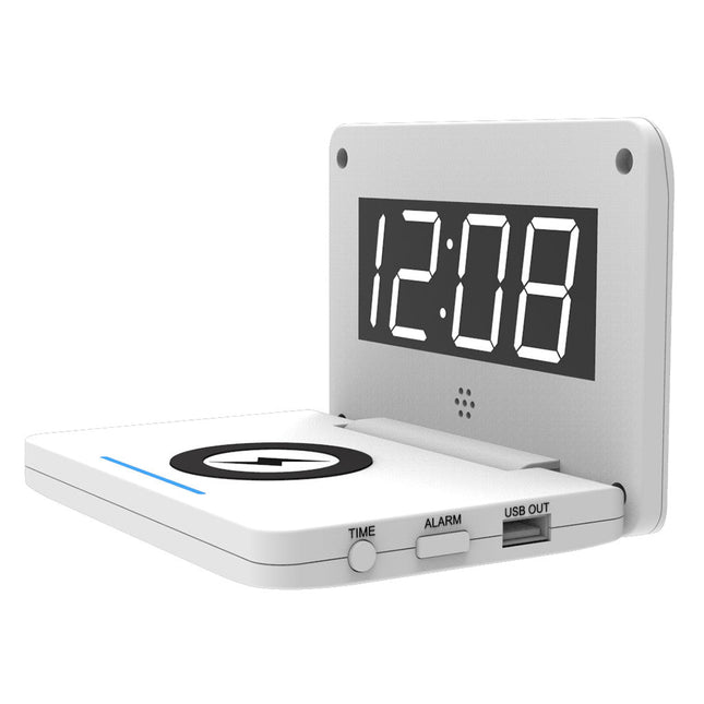 Digitale wekker met draadloze oplader