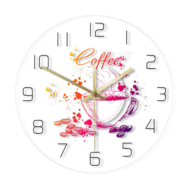 Decoratieve wandklok voor koffieliefhebbers