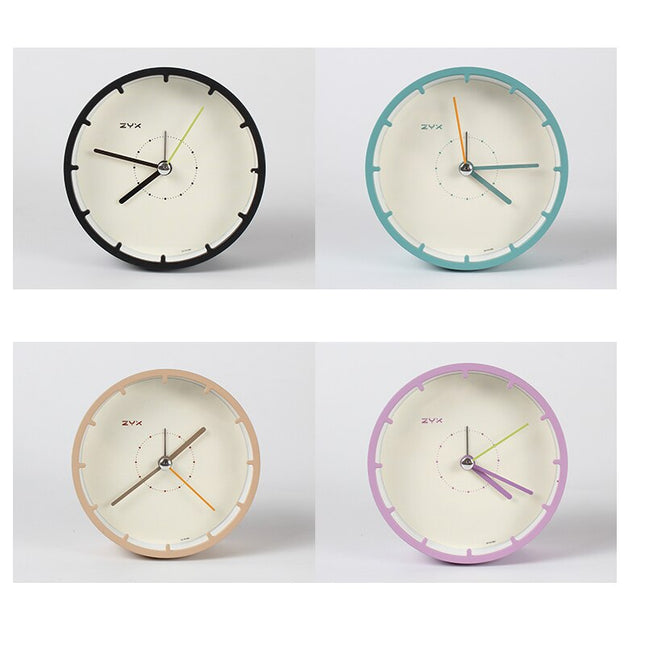 Minimalistische ronde tafelklok zonder cijfers
