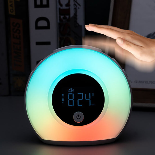 Ronde wekker met sfeerverlichting