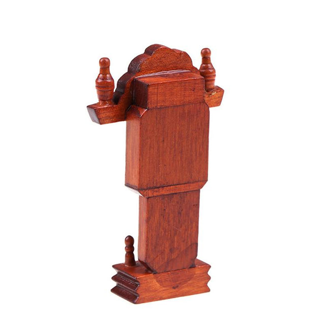Vintage miniatuur staande klok met slinger