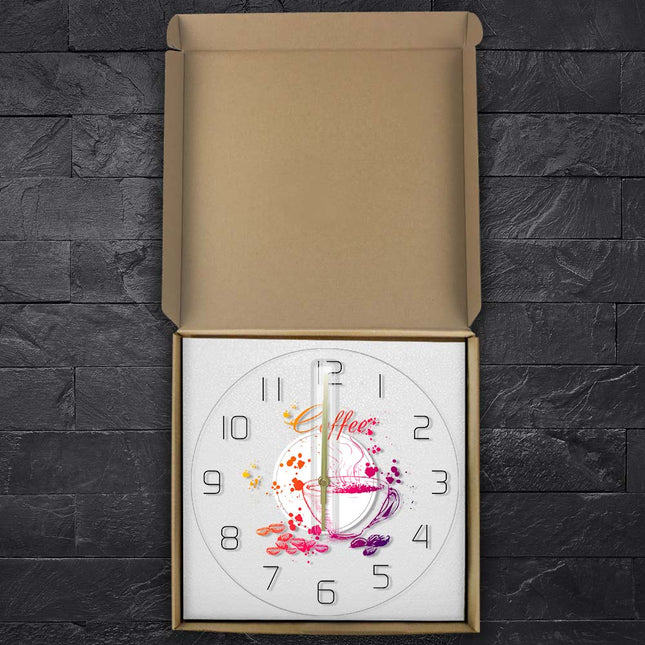 Decoratieve wandklok voor koffieliefhebbers