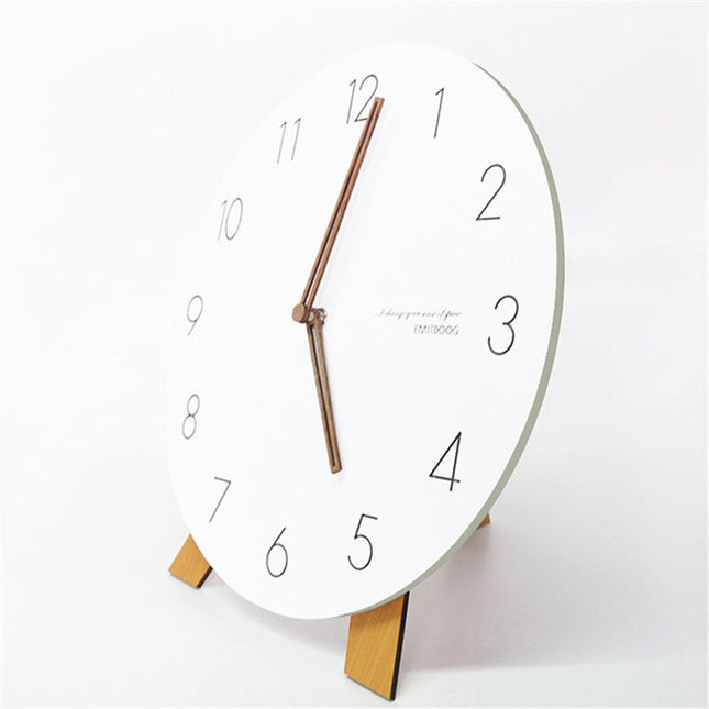 Witte minimalistische wandklok Scandinavisch design