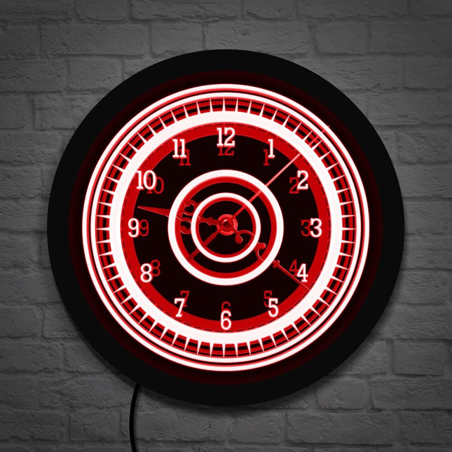 Moderne lichtgevende klok voor slaapkamer
