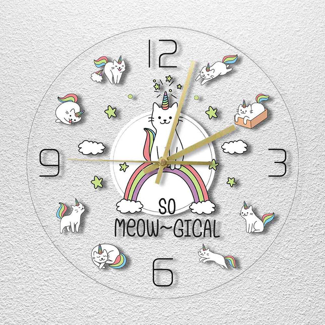 Leuke kinderklok met eenhoorn katten