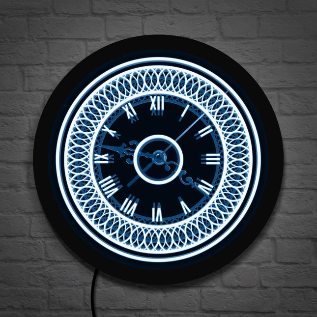 Decoratieve led wandklok met verlichting
