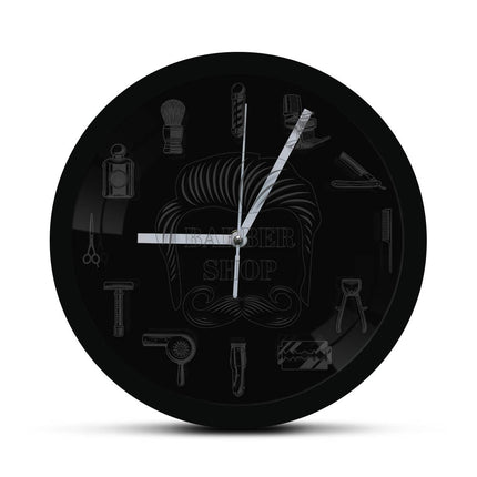 Led wandklok voor in de barbershop