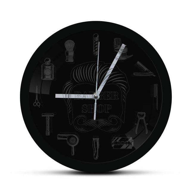 Led wandklok voor in de barbershop