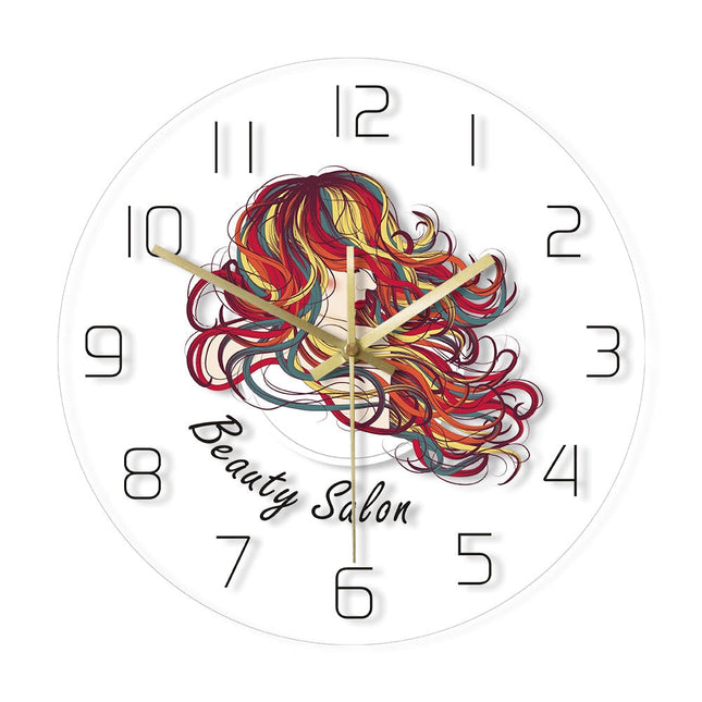Moderne wandklok voor de kapsalon