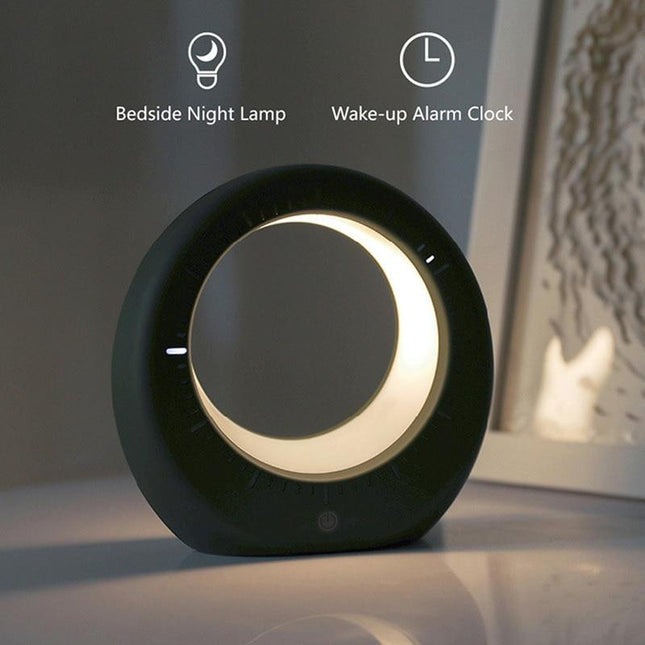 Moderne wekker met maan nachtlamp