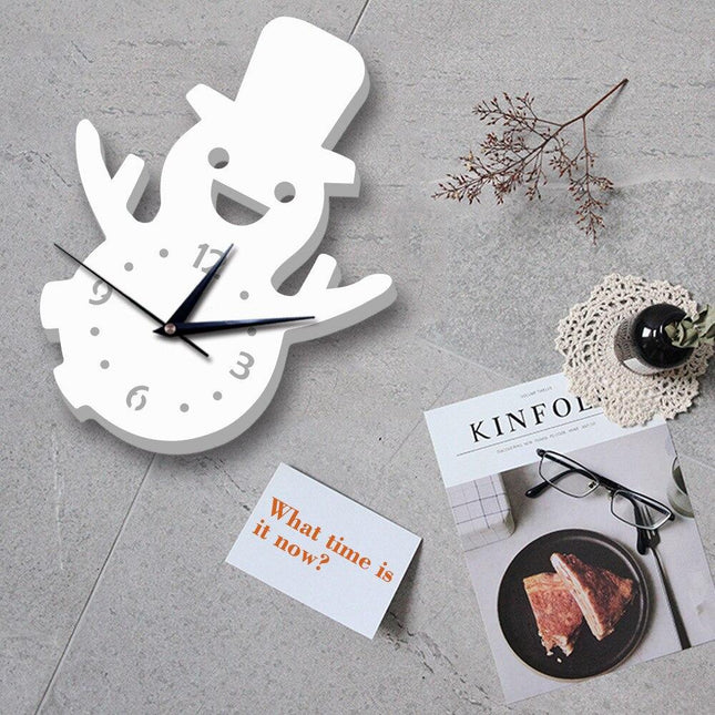 Wandklok kinderkamer vorm van sneeuwpop