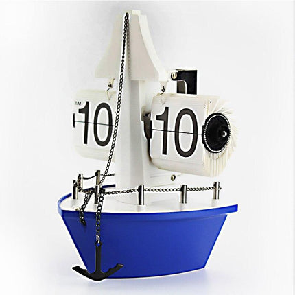 Flipklok in de vorm van zeilboot