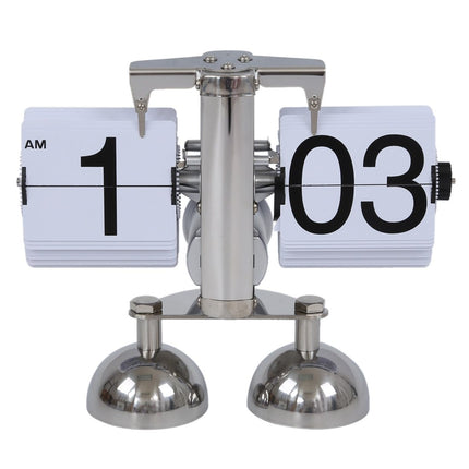 Vintage flipklok van metaal voor bureau