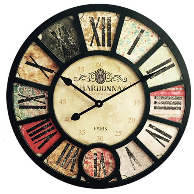Grote vintage wandklok 60 cm