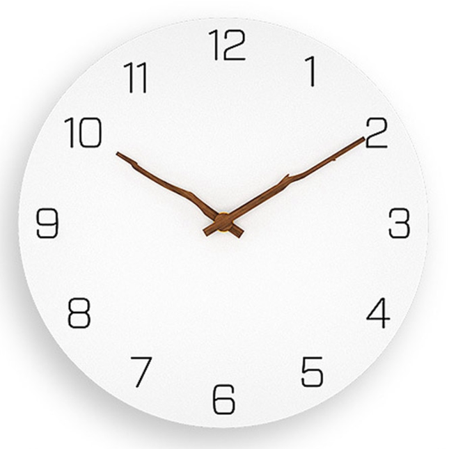 Grote witte wandklok minimalistisch design