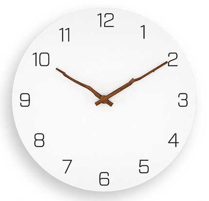 Grote witte wandklok minimalistisch design