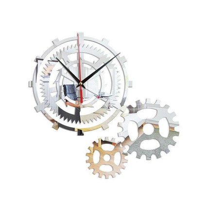 Moderne Wandklok met Drie Tandwielen
