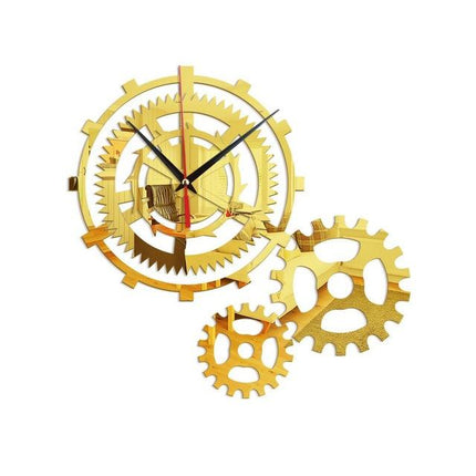 Moderne Wandklok met Drie Tandwielen
