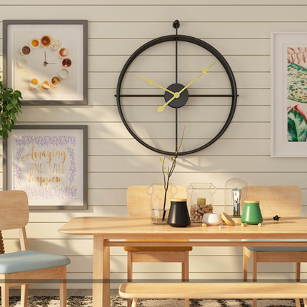 Scandinavische metalen design wandklok rond