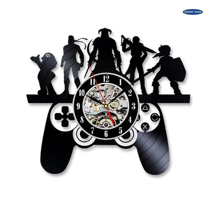 Gamer controller vinyl wandklok decoratie