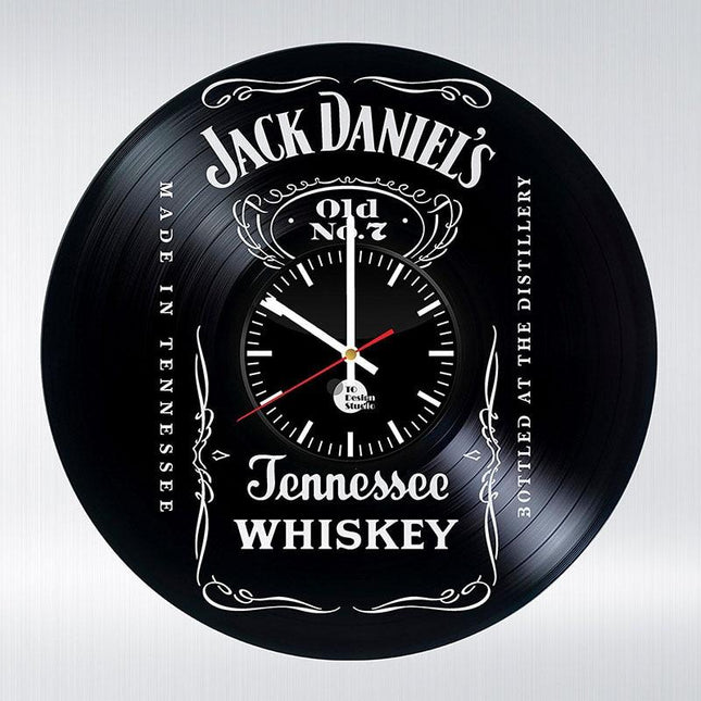 Jack Daniel's wandklok van vinylplaat