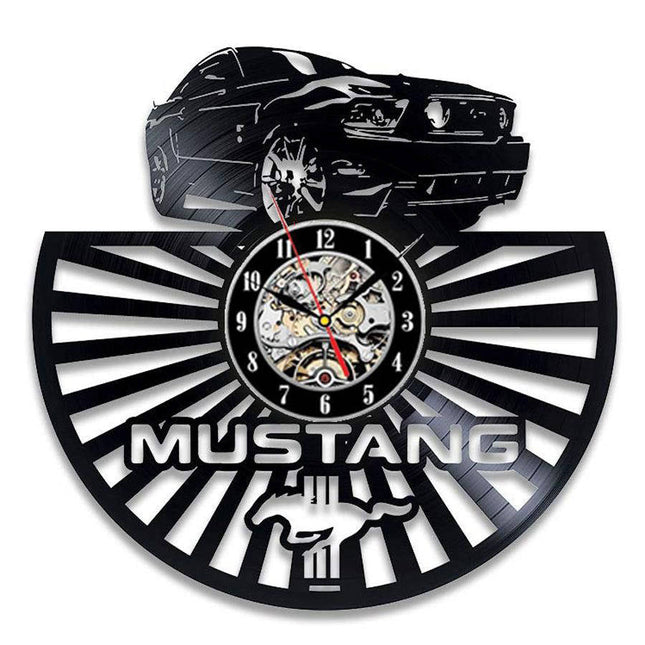 Ford Mustang auto vinyl wandklok