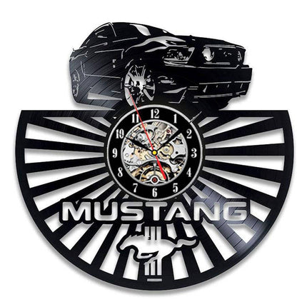 Ford Mustang auto vinyl wandklok