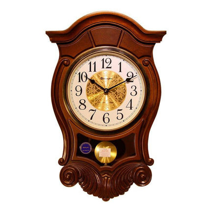 Klassieke houten wandklok met slinger