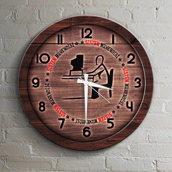 Houten wandklok voor de gamer