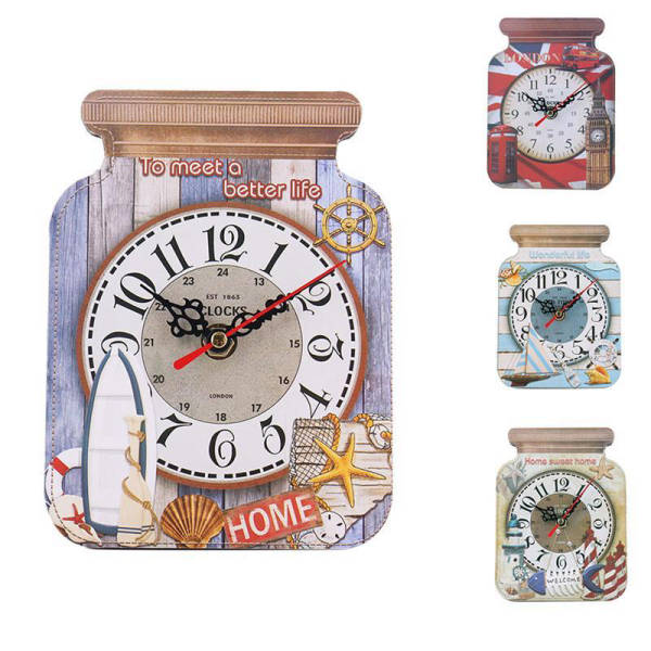 Wandklok in vorm van een jampot