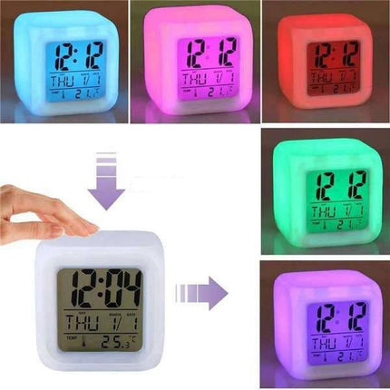 Lichtgevende digitale kubus wekker