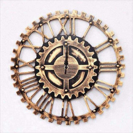 Grote industriële tandwiel wandklok retro