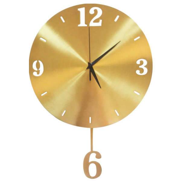 Grote gouden slingerklok minimalistisch design