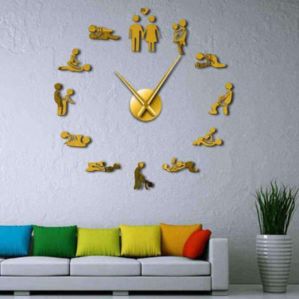 Grote DIY Kamasutra wandklok sticker
