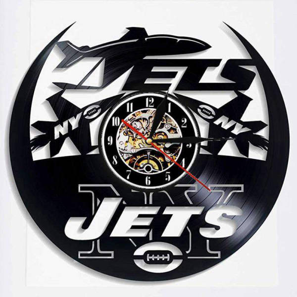 New York Jets wandklok vinylplaat