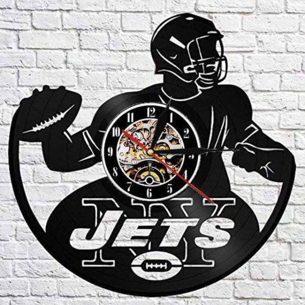 Vinyl wandklok NY Jets speler