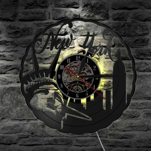 LED wandklok New York design