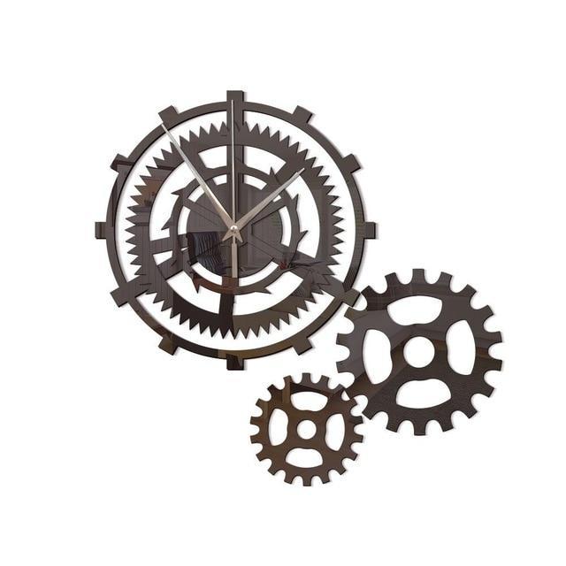 Moderne Wandklok met Drie Tandwielen