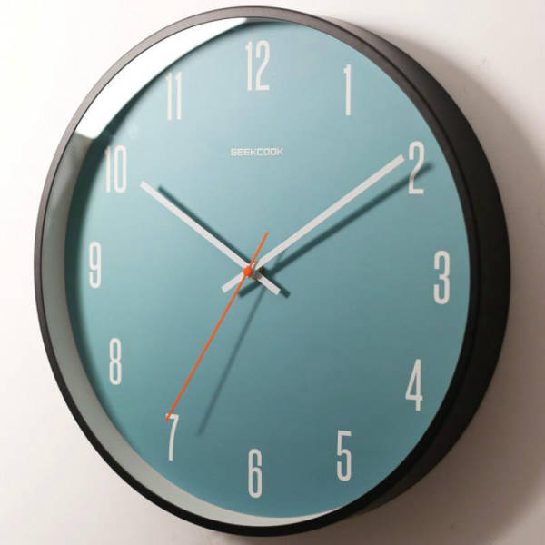 Moderne Blauwe Wandklok Scandinavisch Design