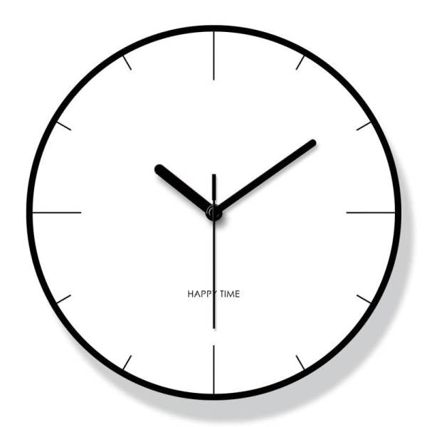 Stille minimalistische wandklok voor de woonkamer
