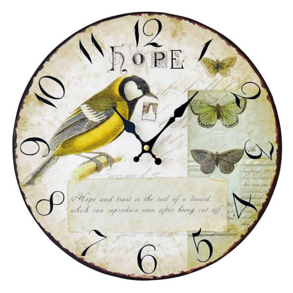 Decoratieve vintage klok met vogel