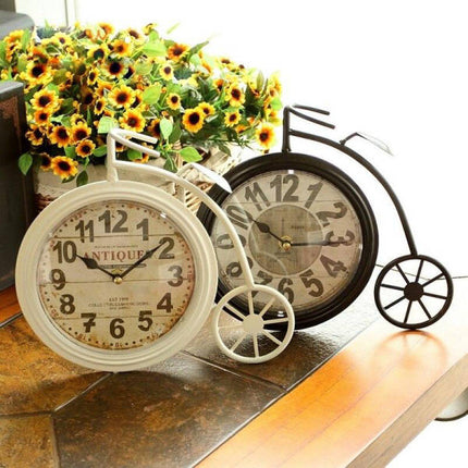 Vintage tafelklok in fiets model