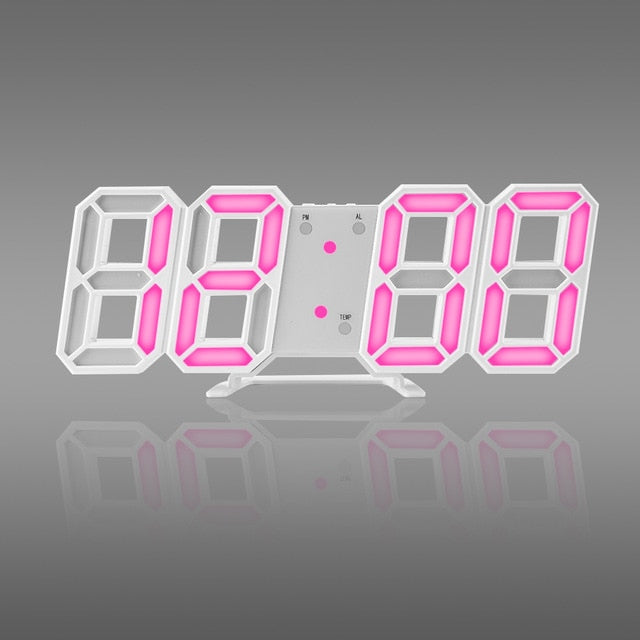 Moderne digitale 3D LED wandklok
