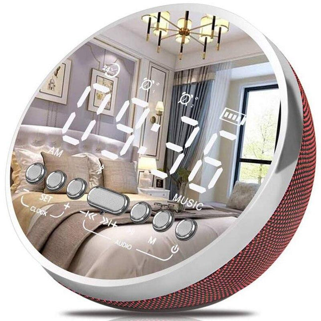 Spiegel wekker met Bluetooth luidspreker