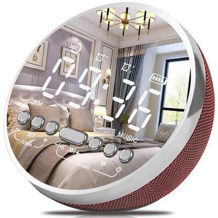 Spiegel wekker met Bluetooth luidspreker