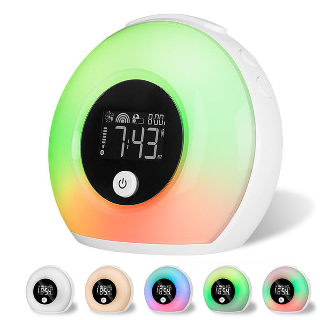 Ronde wekker met sfeerverlichting