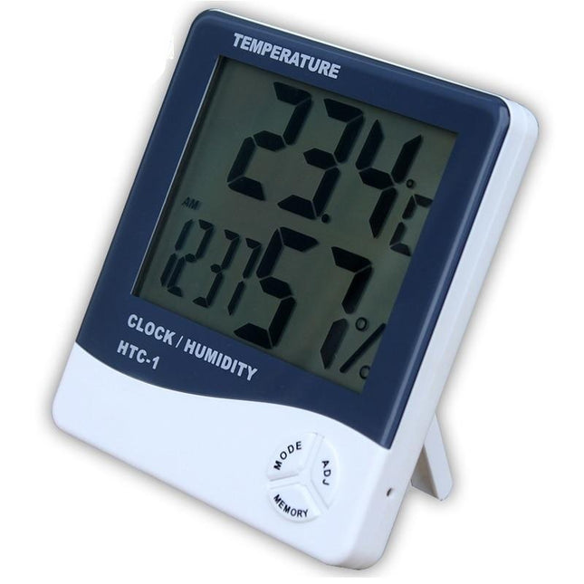 Digitale wekker met thermometer en hygrometer